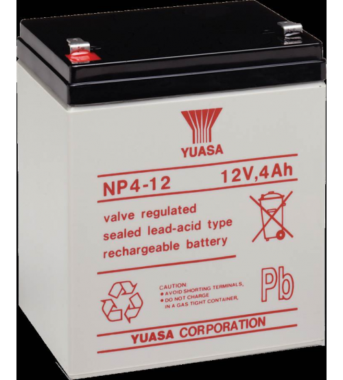 YUASA VRLA Battery 12V 4AH / NP4-12 1 YUASA VRLA Battery 12V 4AH / NP4-12